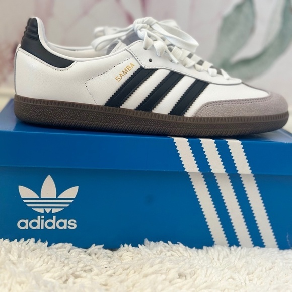 NWT Adidas Unisex Black and White Samba OG Sneaker Unisex Shoe Men 6.5/Women 7.5 - Picture 8 of 13